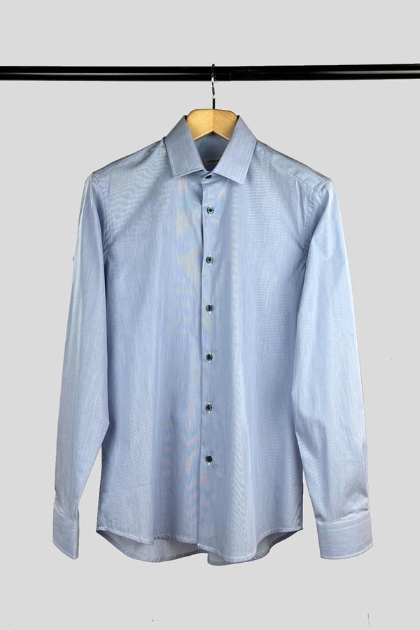 CAMISA RAYAS FINAS AZUL CELESTE | ANTONIO MIRO