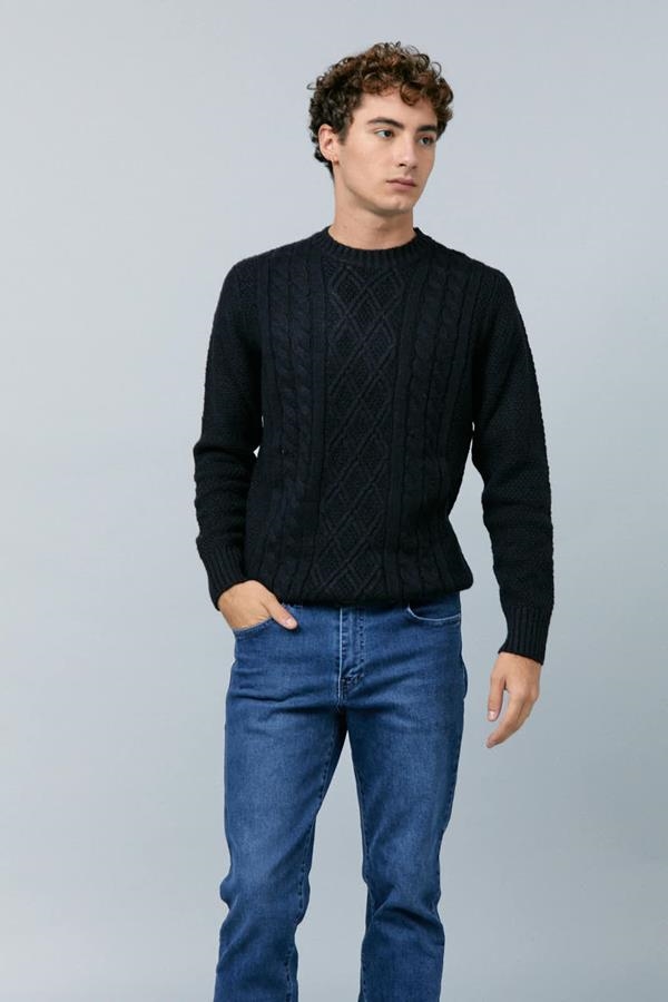 JERSEY CUELLO REDONDO TRENZADO | ANTONIO MIRO