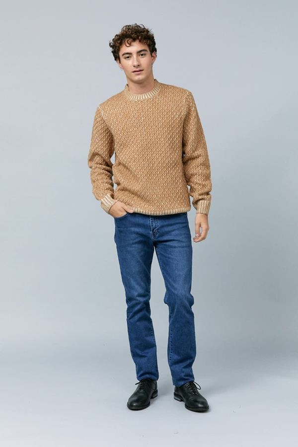 JERSEY CUELLO REDONDO BEIGE | ANTONIO MIRO