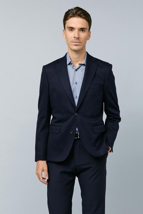 AMERICANA AZUL MARINO ALGODÓN | ANTONIO MIRO