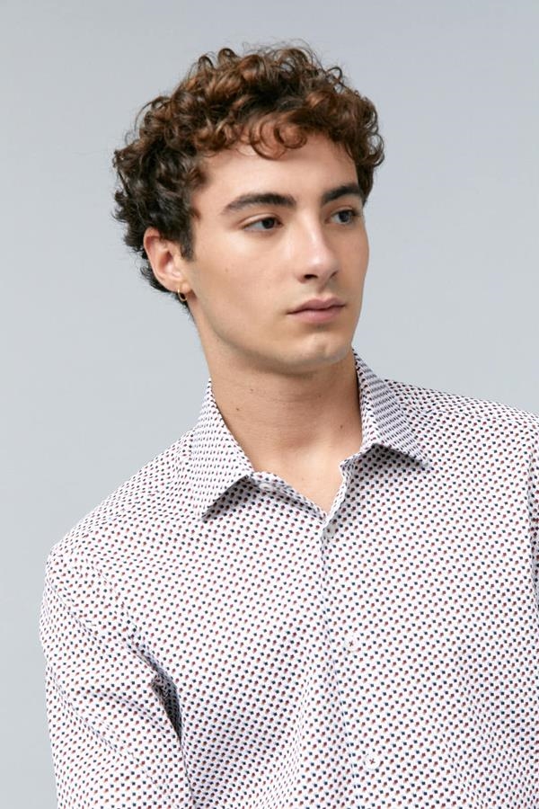 CAMISA ESTAMPADO CUADROS GRIS/BEIGE | ANTONIO MIRO