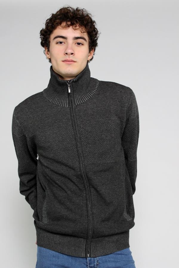 CHAQUETA VANISADA CON BOLSILLO GRIS | ANTONIO MIRO