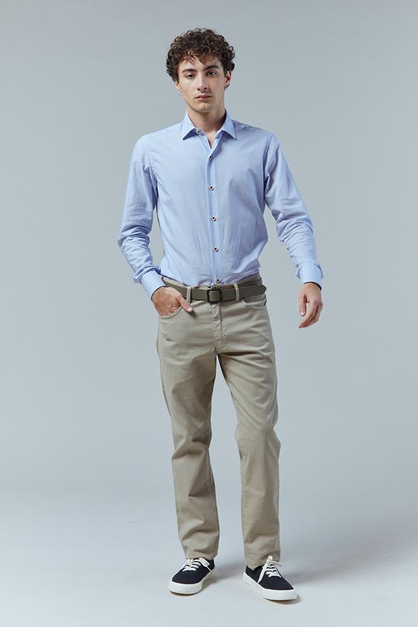 PANTALÓN ESTRECTURA BEIGE 5 BOLSILLOS | ANTONIO MIRO