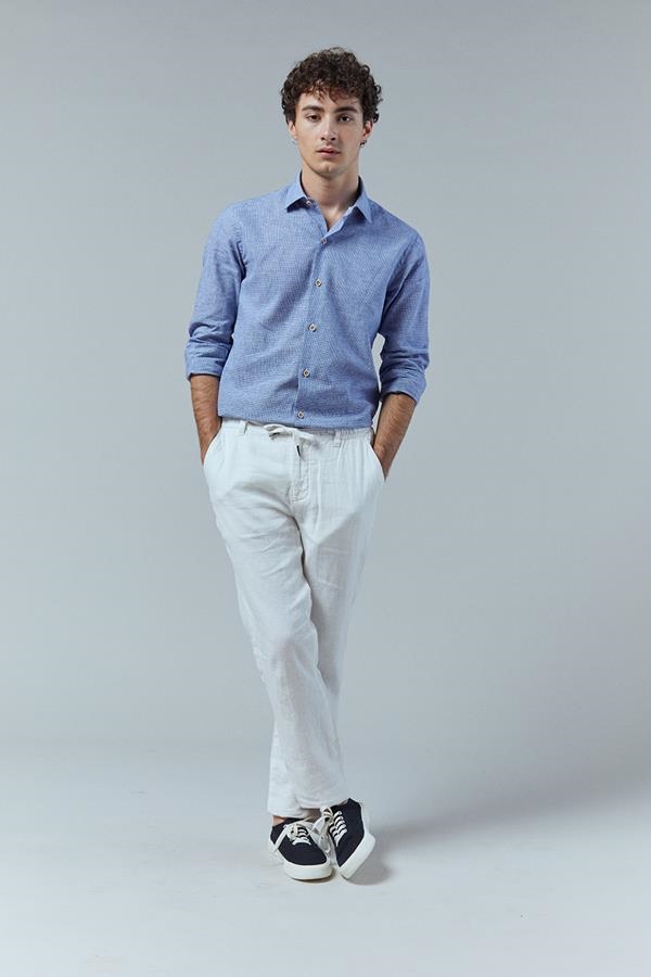 PANTALÓN LINO CINTURA ELÁSTICA | ANTONIO MIRO