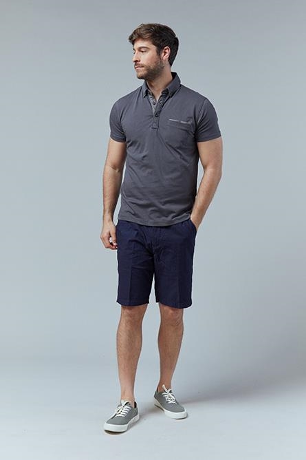 POLO LISO DETALLE FIL A FIL ESTAMPADO | ANTONIO MIRO