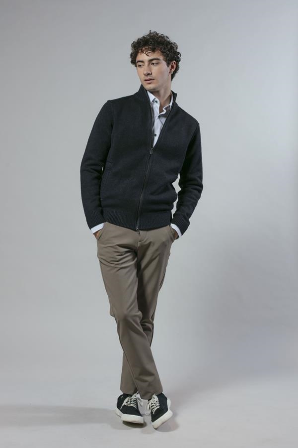 CHAQUETA AZUL NOCHE LANA | ANTONIO MIRO