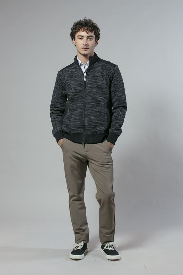 CHAQUETA CREMALLERA BOLSILLOS CANALE NEGRO | ANTONIO MIRO