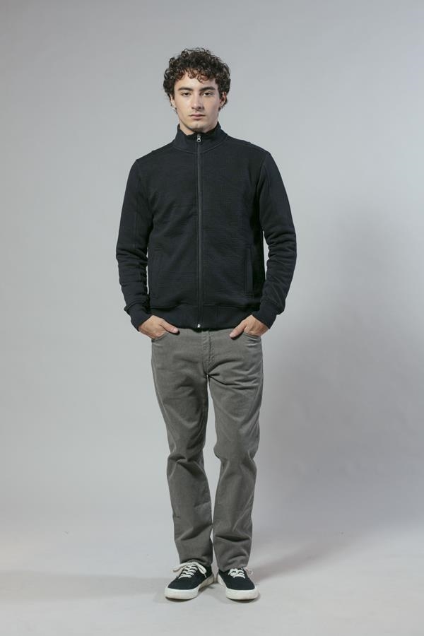 CHAQUETA ESTRUCTURA CREMALLERA NEGRO  | ANTONIO MIRO