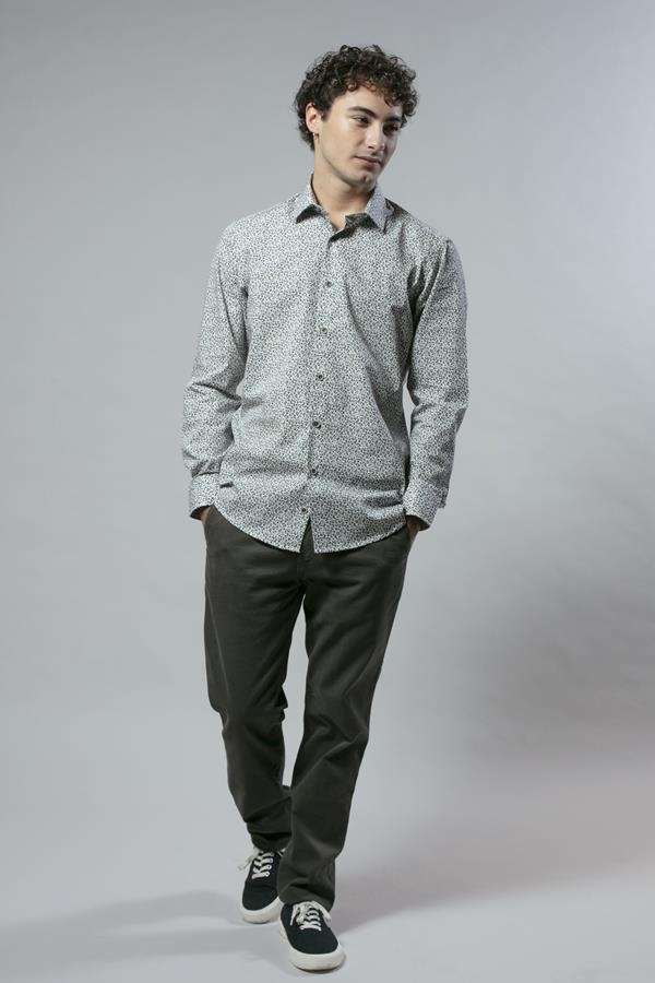 CAMISA FLORES MARRONES/NEGRAS | ANTONIO MIRO