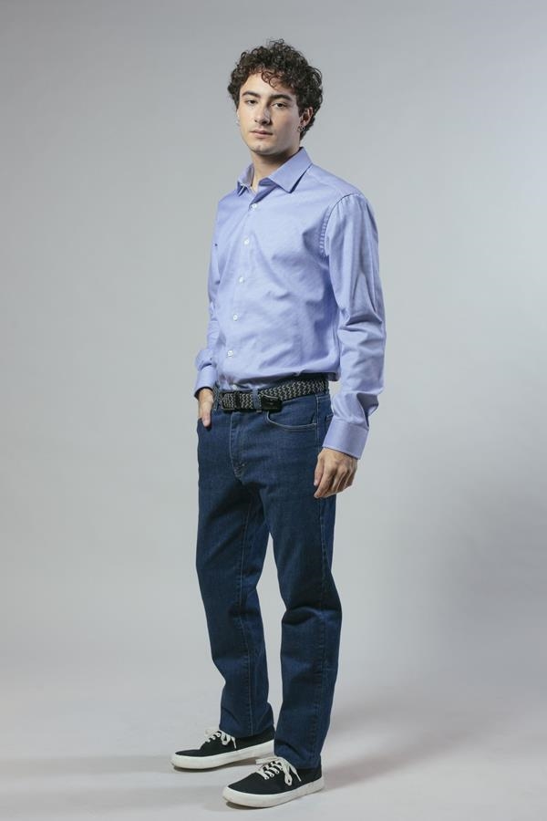 CAMISA PATA DE GALLO AZUL | ANTONIO MIRO