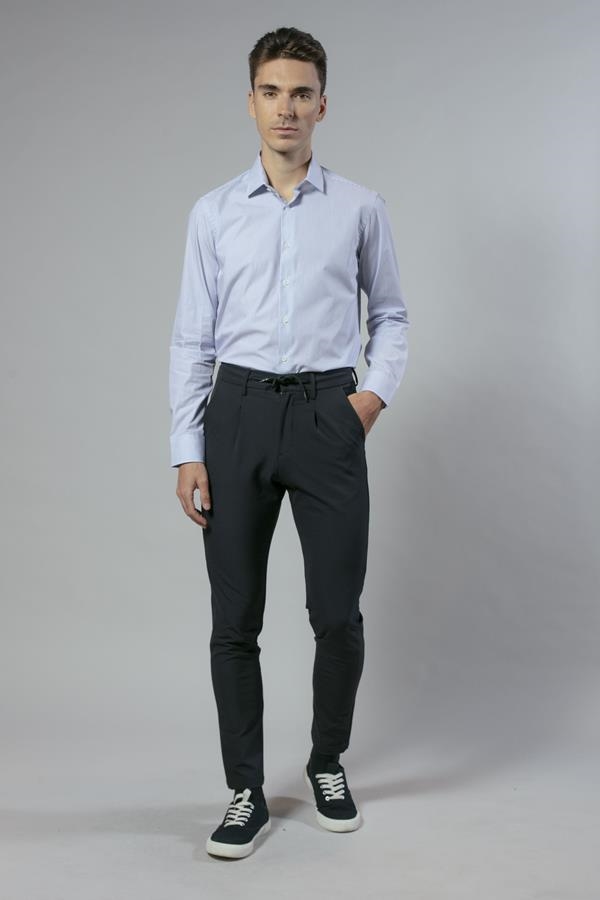 CAMISA BLANCA RAYA AZUL | ANTONIO MIRO