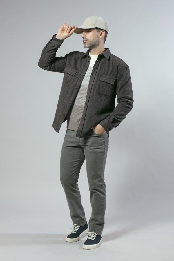 SOBRECAMISA FRANELA MARRON  | ANTONIO MIRO