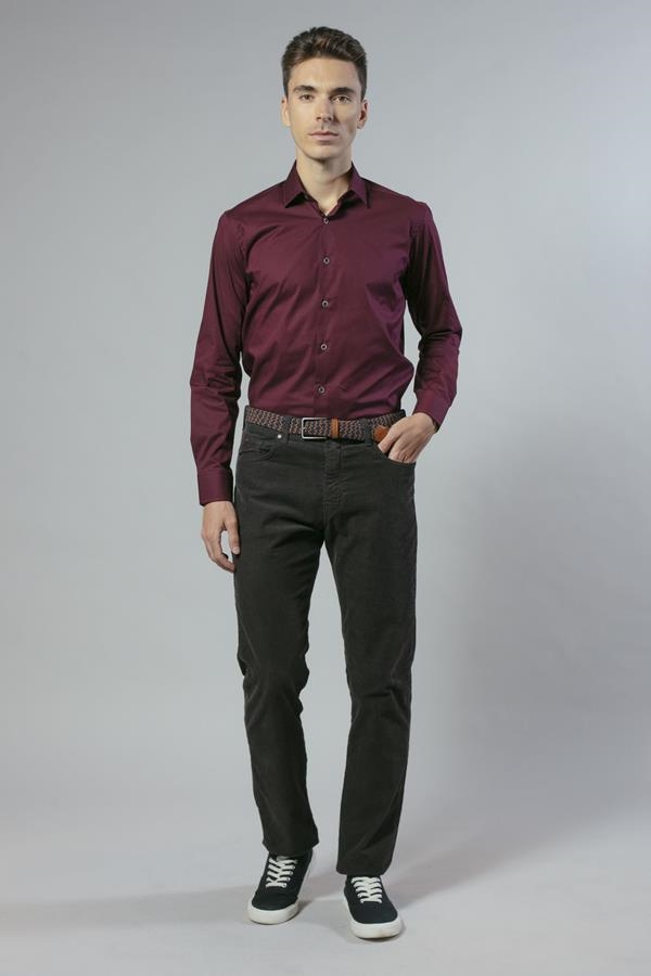 PANTALON 5B PANA MARRON | ANTONIO MIRO