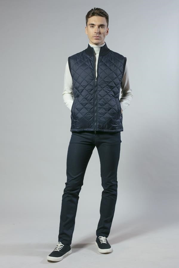 CHALECO NYLON PUNTO NAVY | ANTONIO MIRO