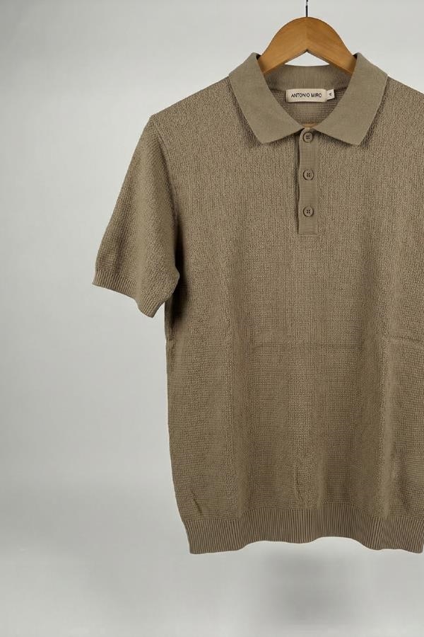 POLO ALGODÓN NIDO DE ABEJA TOSTADO | ANTONIO MIRO