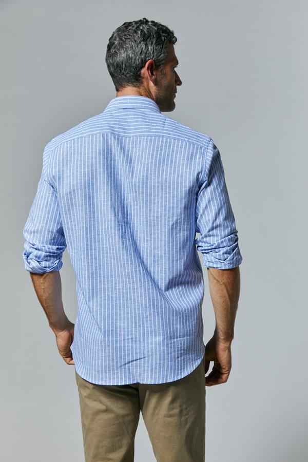 CAMISA RAYAS AZUL MAR | ANTONIO MIRO