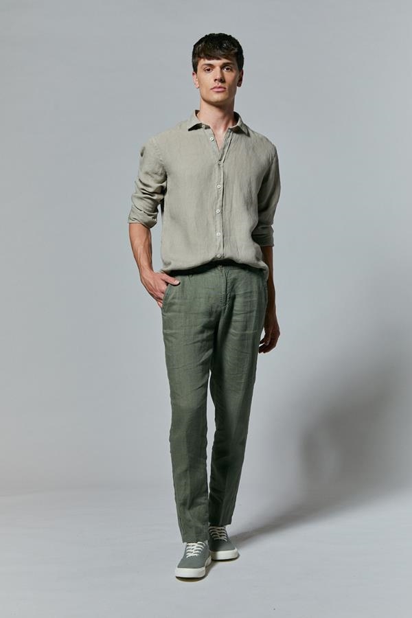 PANTALÓN CHINO GOMAS LINO | ANTONIO MIRO