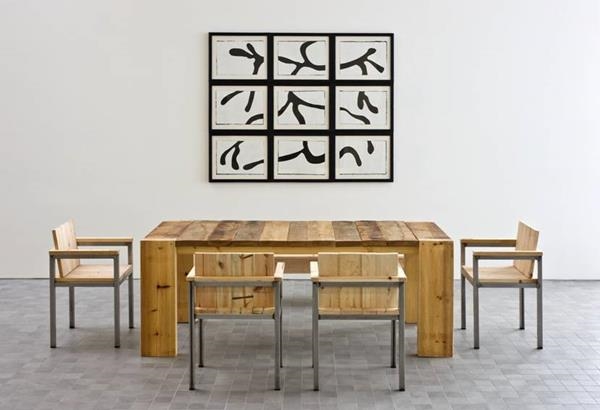 Mesa comedor con patas de madero 220x90 | ANTONIO MIRO