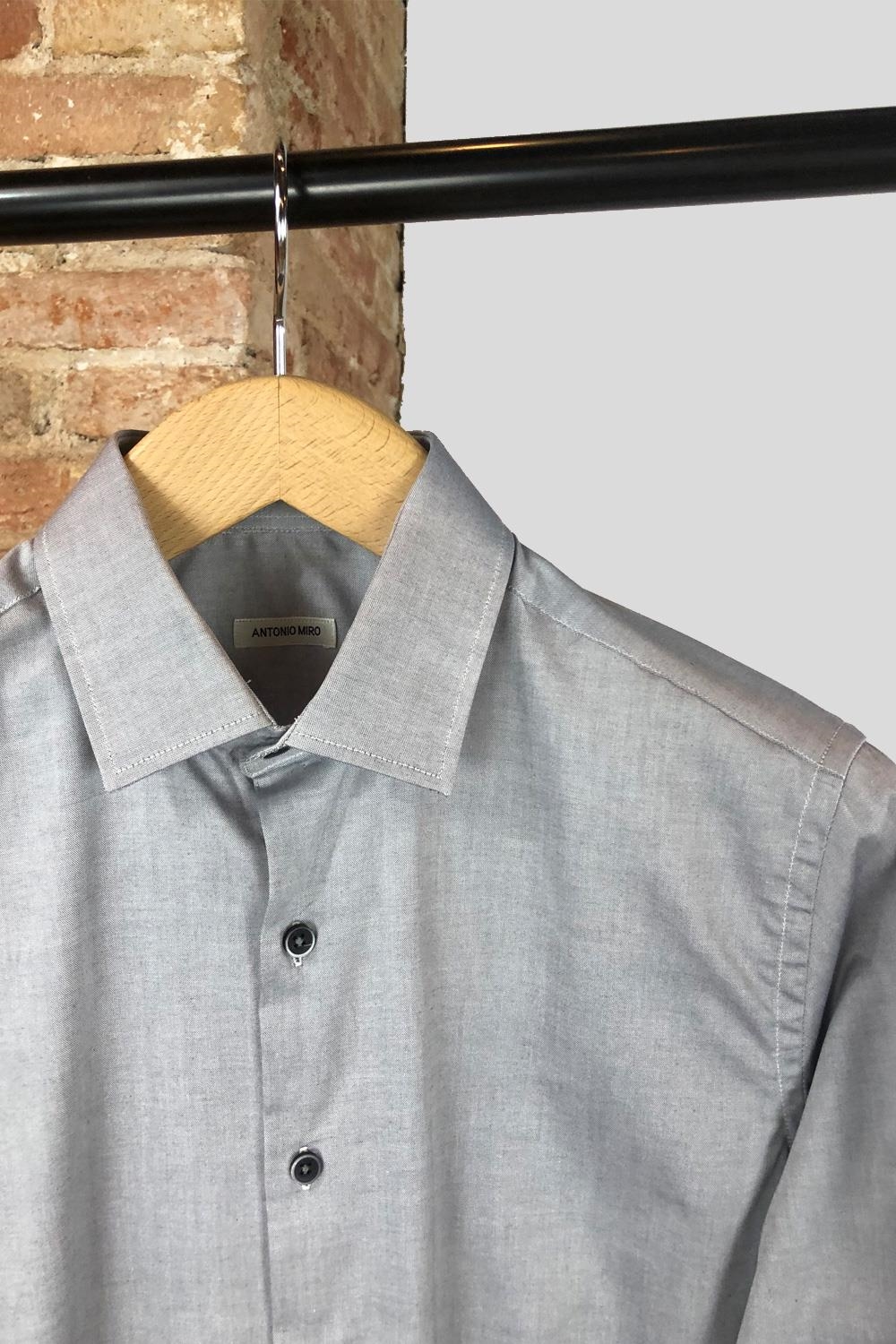 Camisa algodón 100% sport lisa gris | 3966