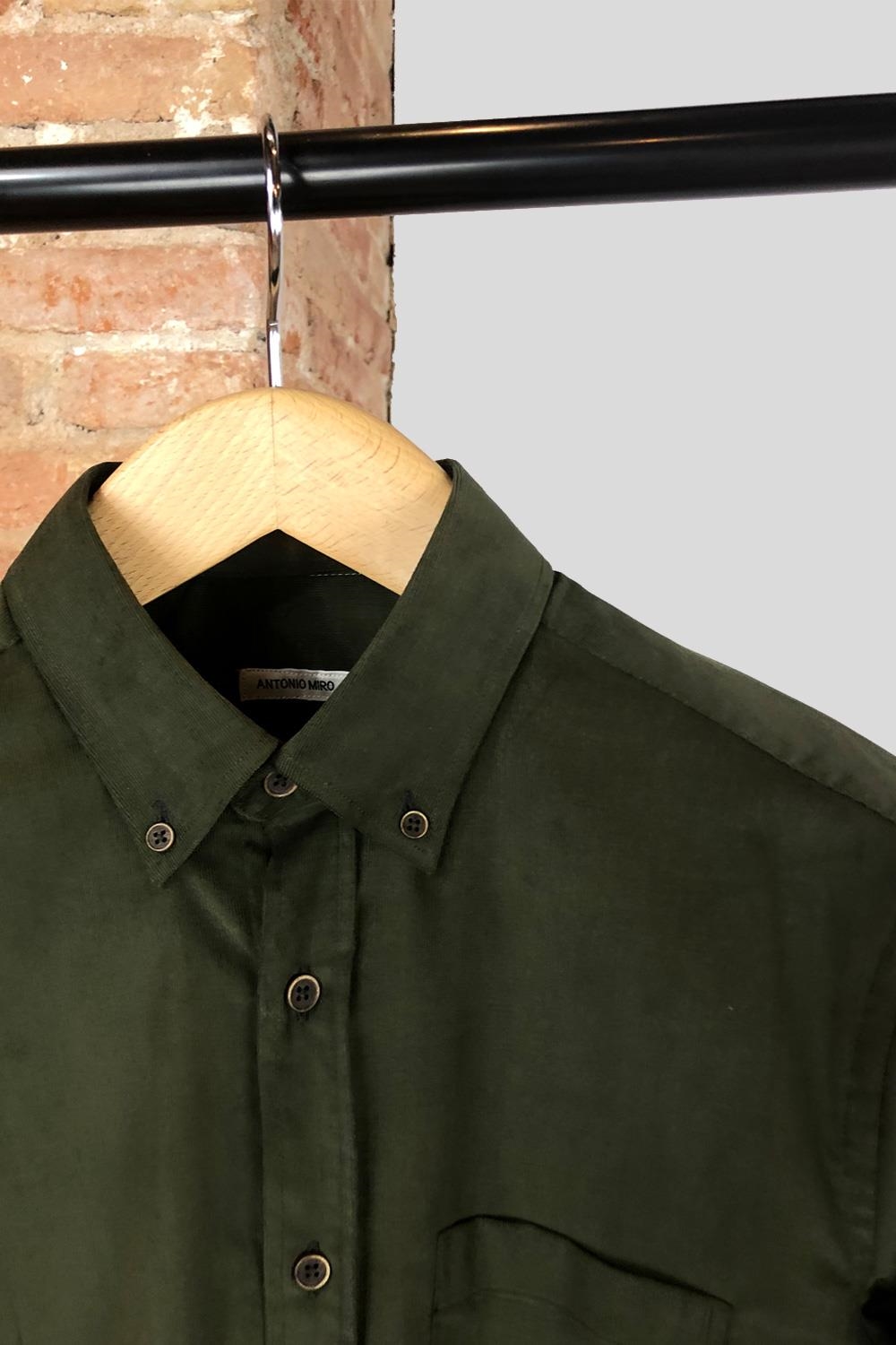 Camisa micropana algodón 100% verde sport | 3981