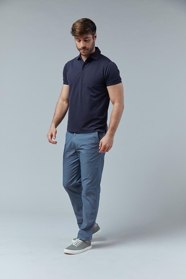 PANTALÓN CHINO AZUL ESTRUCTURA | ANTONIO MIRO