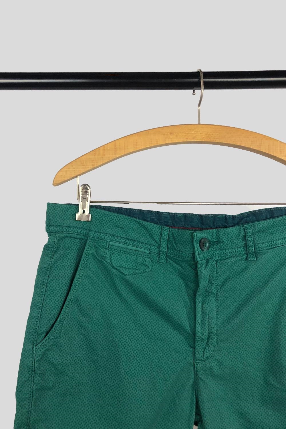 Pantalón corto microdibujo verde | 1604HPBR02/032