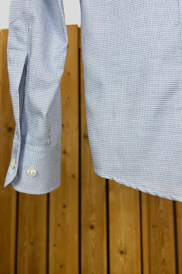 CAMISA ALGODÓN CUADROS AZUL/BLANCO | 1808HCVF00